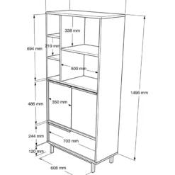 Aamiaiskaappi Linento Furniture ON9A, eri värejä