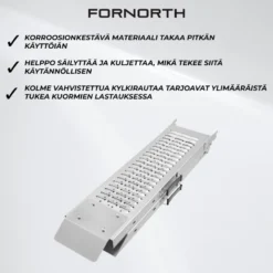 Ajoramppi Fornorth Taitettava, 89x26x11cm 200kg