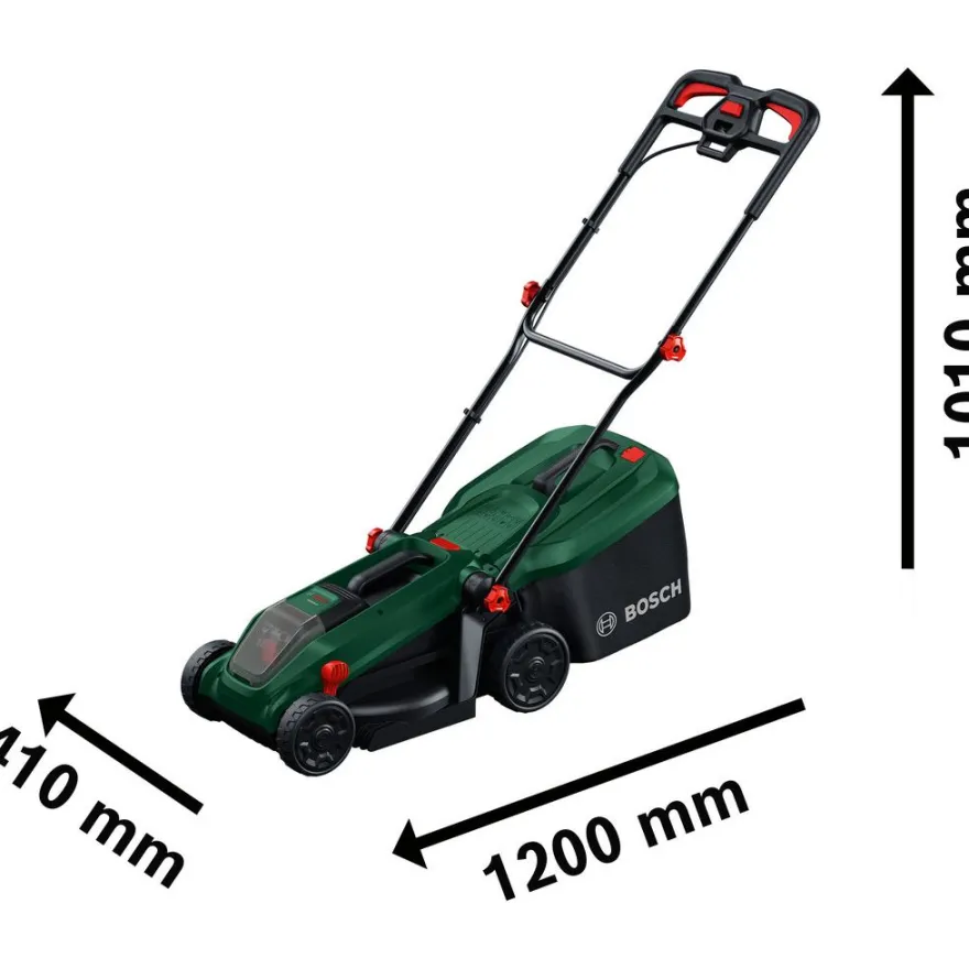 Akkuruohonleikkuri Bosch Rotak 18V-32 Set, 18V, 4.0Ah akulla + varaterä