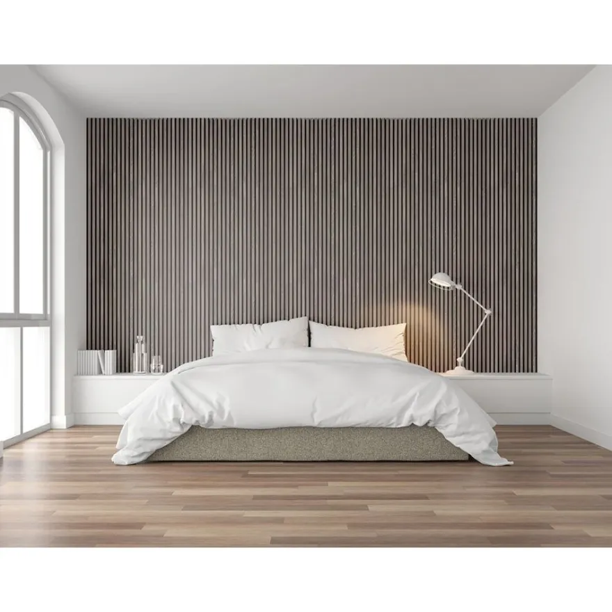 Akustiikkalevy Fibrotech Premium, 22x605x2440mm, harmaa tammi puuviilu