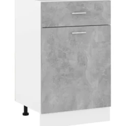 Alalipastokaappi betoninharmaa 50x46x81,5 cm lastulevy