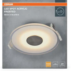 Alasvalo Osram LED Spot Acrylic 6W 827 2700K valkoinen