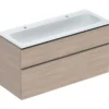 Allaskaappi kaksoisaltaalla Geberit iCon, 630x1200mm, allaskytkennällä, tammi