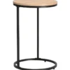 Apupöytä Home4You HEDVIG Ø40xK60 cm, saarni/musta, ruskea