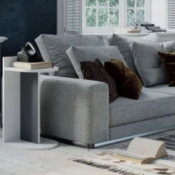 Apupöytä Linento Furniture Dom, valkoinen/antrasiitti