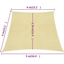 Aurinkopurje 160g/m² HDPE suunnikas eri kokoja ja värejä