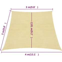 Aurinkopurje 160g/m² HDPE suunnikas eri kokoja ja värejä