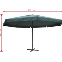 Aurinkovarjo alumiini vihreä 500 cm