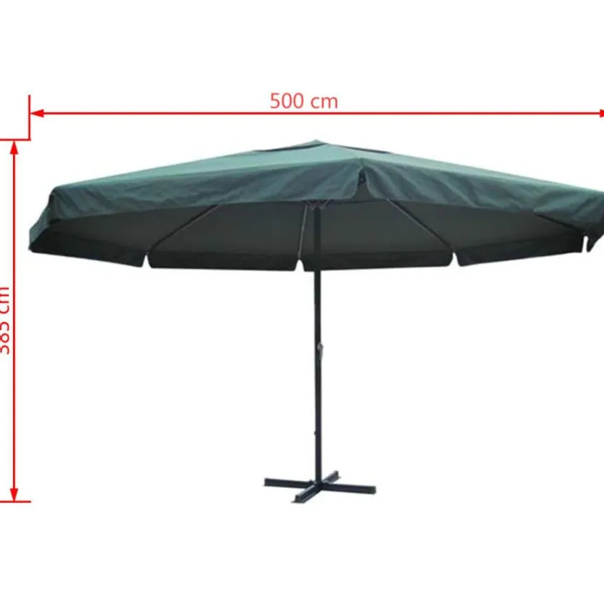 Aurinkovarjo alumiini vihreä 500 cm