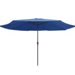 Aurinkovarjo metallirunko 400 cm taivaansininen