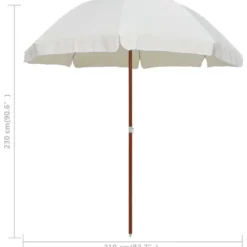 Aurinkovarjo terästanko 240 cm hiekka