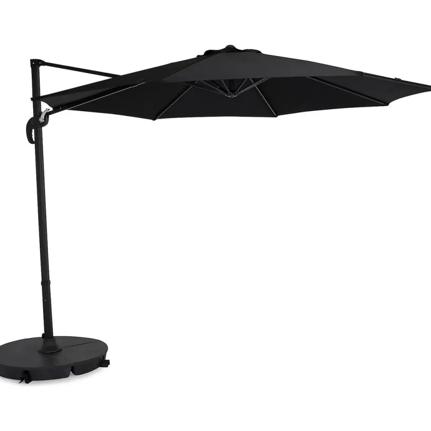 Aurinkovarjo Vienna, Ø300cm, musta/musta