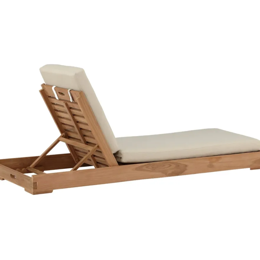Aurinkovuode Venture Home Sunbed, 200cm, tiikki/beige