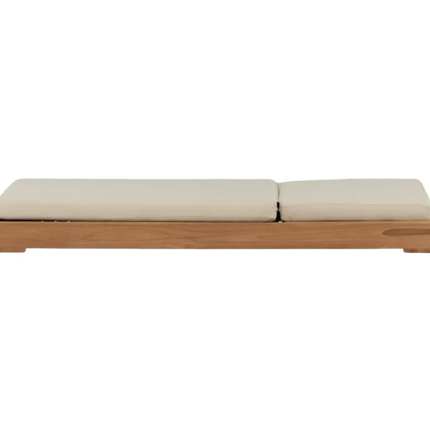 Aurinkovuode Venture Home Sunbed, 200cm, tiikki/beige