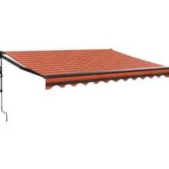 Automaattisesti sisäänkelattava markiisi oranssi/ruskea 3,5x2,5 m