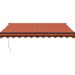 Automaattisesti sisäänkelattava markiisi oranssi/ruskea 3,5x2,5 m