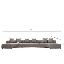 Avokulmasohva Linento Furniture Gondol 3, harmaa