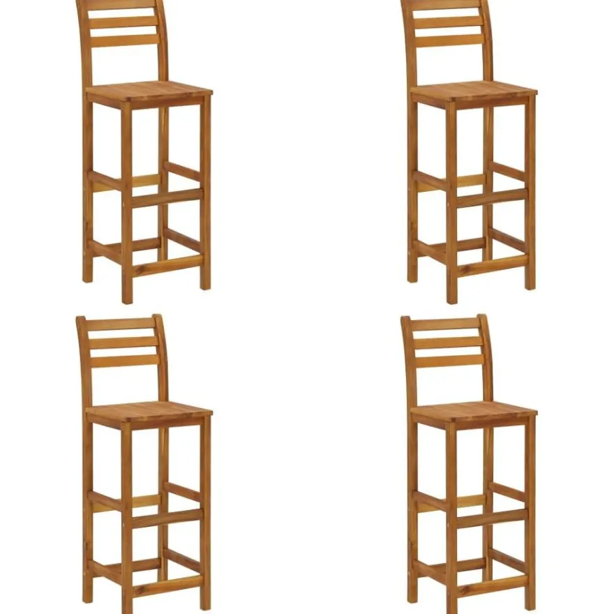 Baarijakkarat 4kpl täysi akaasiapuu