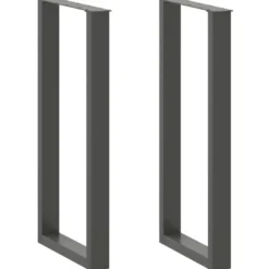 Baaripöydän jalat U-muotoiset 2 kpl 50x(100-101) cm teräs (13234)