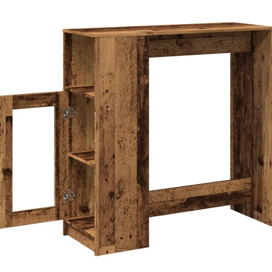 Baaripöytä/telineet tekninen puu, 101x40x103,5 cm, eri värejä (42971)