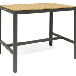Baaripöytä ulos Hillerstorp Ekeryd 140x90cm, tiikki/harmaa