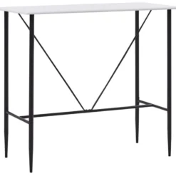 Baaripöytä valkoinen 120x60x110 cm mdf