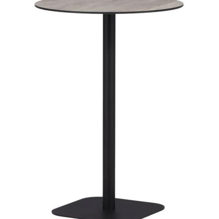 Baaripöytä Venture Home Milano, ø70cm, harmaa/musta