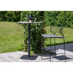 Baaripöytä Venture Home Milano, ø70cm, harmaa/musta