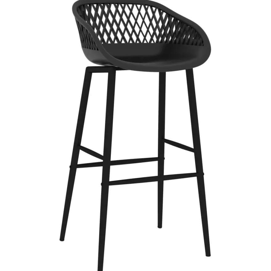 Baarituolit 2 kpl musta (48149)