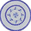 Bistropöytä 60 cm, sininen ja valkoinen mosaiikki
