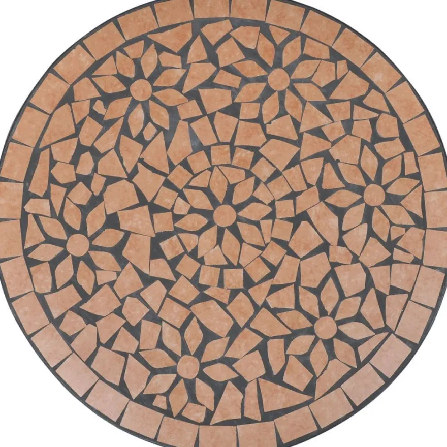 Bistropöytä 60 cm, terrakotta mosaiikki