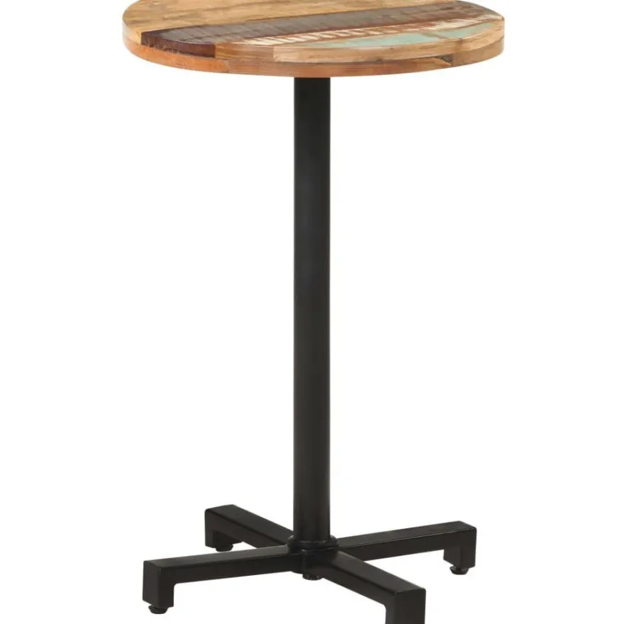 Bistropöytä pyöreä, ø50x75 cm, kierrätetty täyspuu