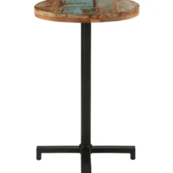 Bistropöytä pyöreä, ø50x75 cm, kierrätetty täyspuu