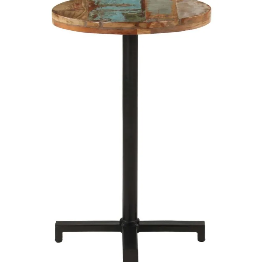 Bistropöytä pyöreä, ø50x75 cm, kierrätetty täyspuu