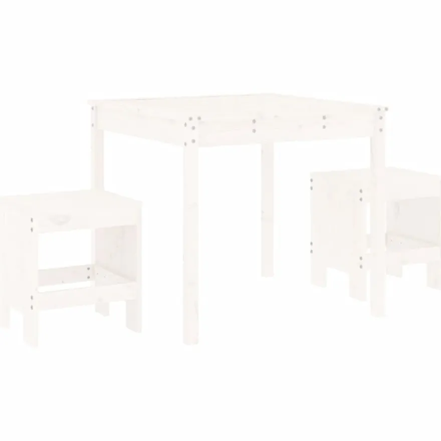 Bistrosarja ulos valkoinen, mänty, 3-osainen