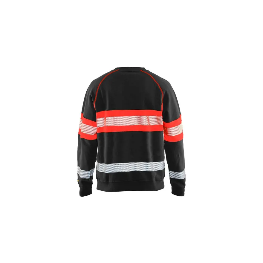 Collegepaita Blåkläder 3359 Highvis, musta/huomiopunainen