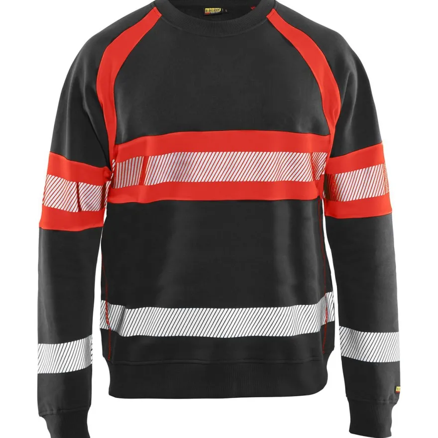 Collegepaita Blåkläder 3359 Highvis, musta/huomiopunainen