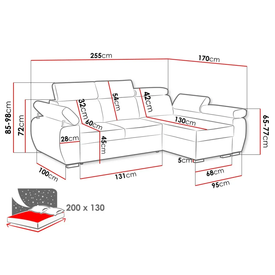 Divaanisohva BOSTON MINI, 4-istuttava, eri värivaihtoehtoja
