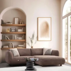 Divaanisohva Linento Furniture Pavia Corner 1, 3-istuttava, ruskea