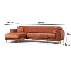 Divaanisohva Linento Furniture Image, vasen, eri värejä