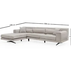 Divaanisohva Linento Furniture Jivago, vasen, eri värejä