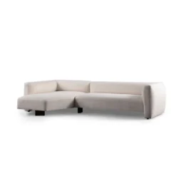 Divaanisohva Linento Furniture Rena Corner, 3-istuttava, vasen, valkoinen