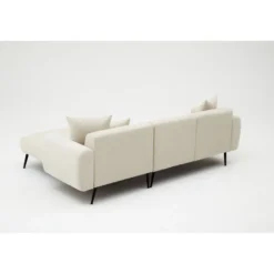 Divaanisohva Linento Furniture Side, 3-istuttava, oikea, kerma