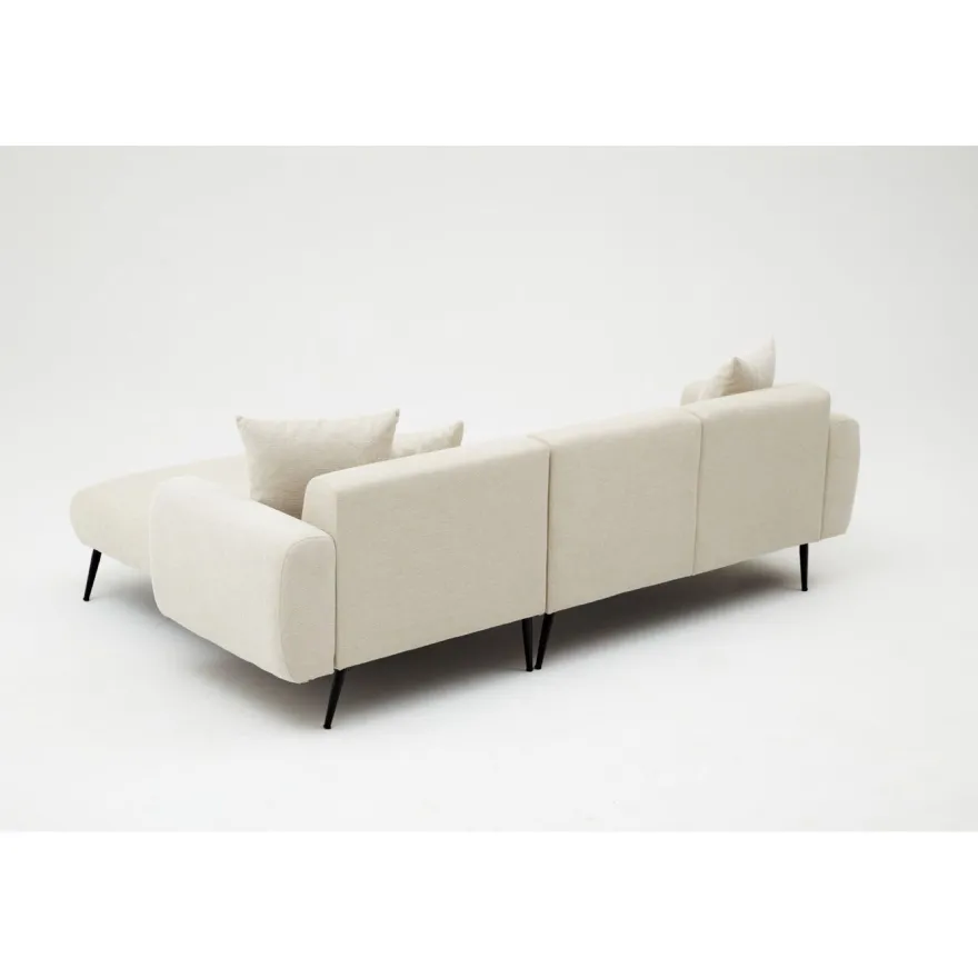 Divaanisohva Linento Furniture Side, 3-istuttava, oikea, kerma