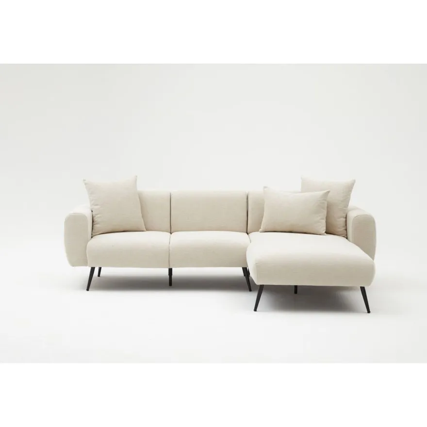 Divaanisohva Linento Furniture Side, 3-istuttava, oikea, kerma