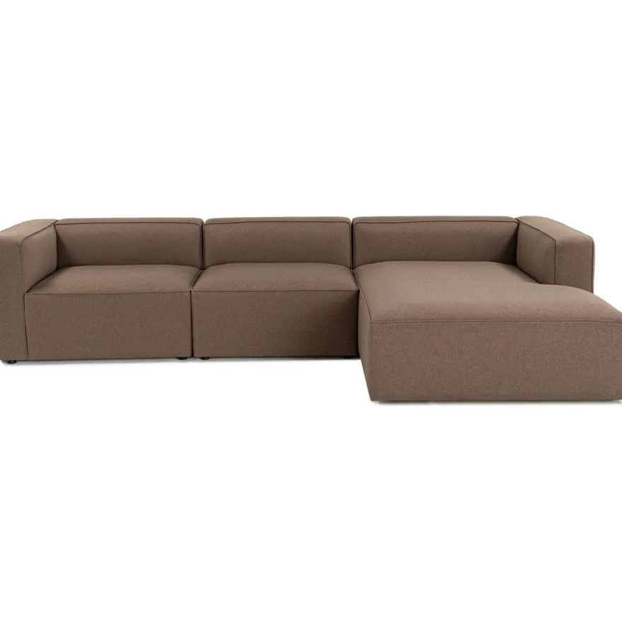 Divaanisohva Linento Furniture Mora XL, 3-istuttava, oikea, ruskea