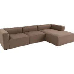 Divaanisohva Linento Furniture Mora XL, 3-istuttava, oikea, ruskea