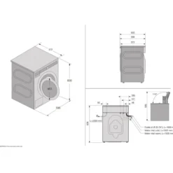 Edestä täydettävä pesukone Asko W7096XG, 9kg, 1600rpm, musta