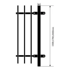 Elementtiaidan tolppa AB Polar, 80 x 80 x 1500 mm
