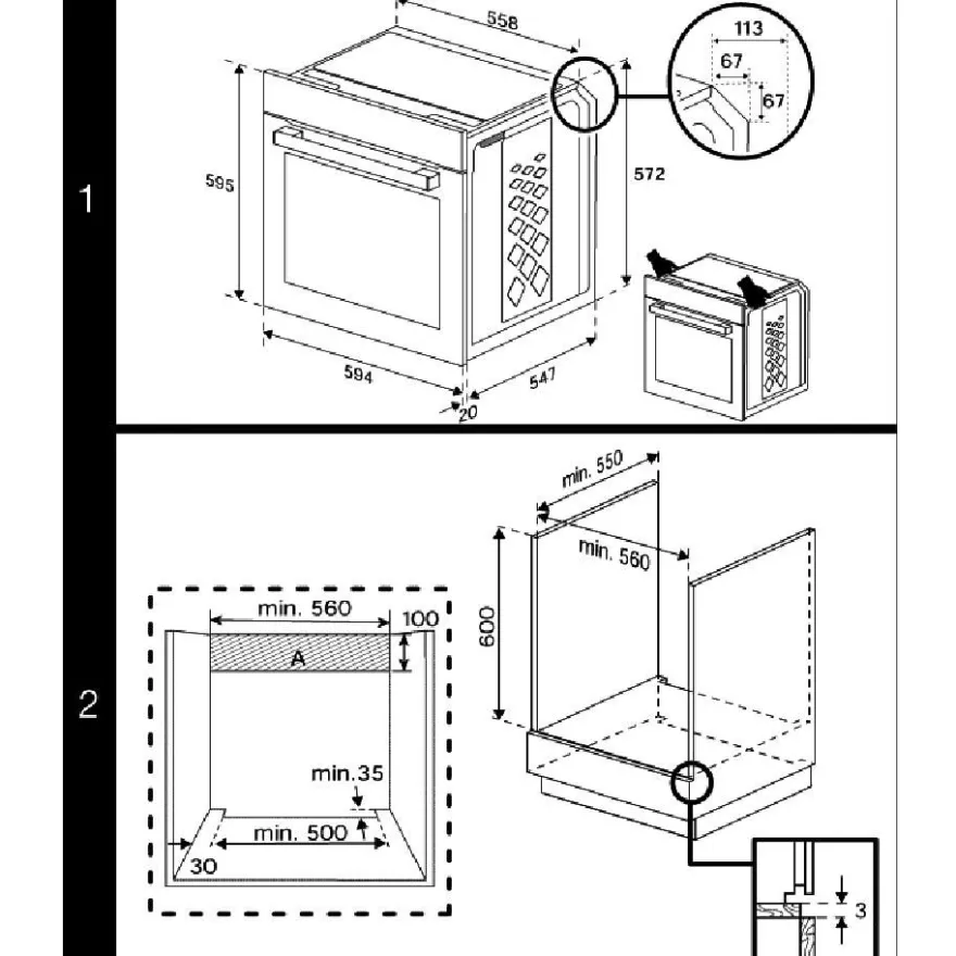 Erillisuuni Beko BCBIS17300KSB, 60cm, musta